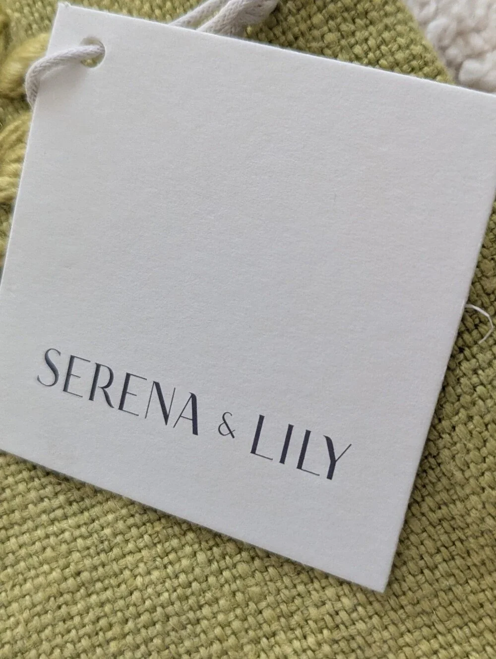 Serena & Lily Hillview Linen Pillow Cover Tassels 14x30 In Chartreuse Green NEW